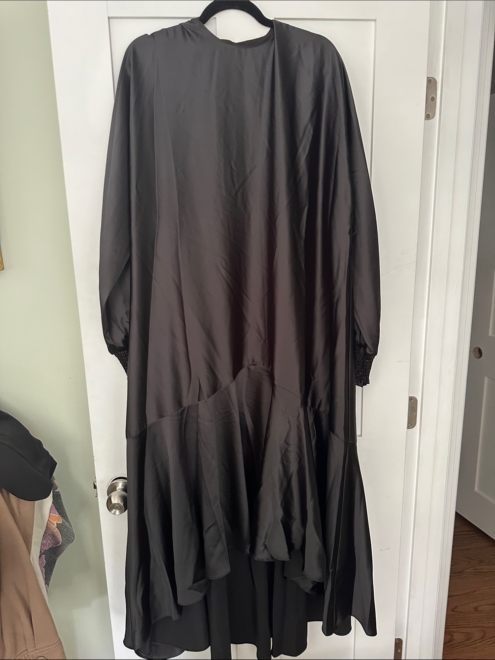 Elegant Black Long Sleeve Women's Dress 05